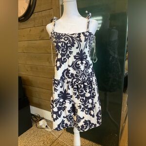 PJ Salvage Navy and White Mini Dress